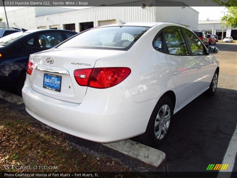 Nordic White / Beige 2010 Hyundai Elantra GLS