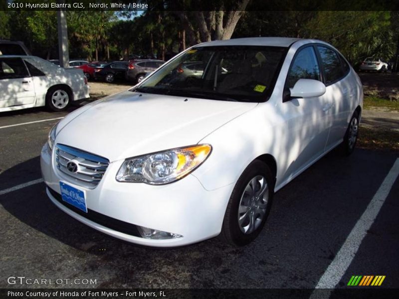 Nordic White / Beige 2010 Hyundai Elantra GLS