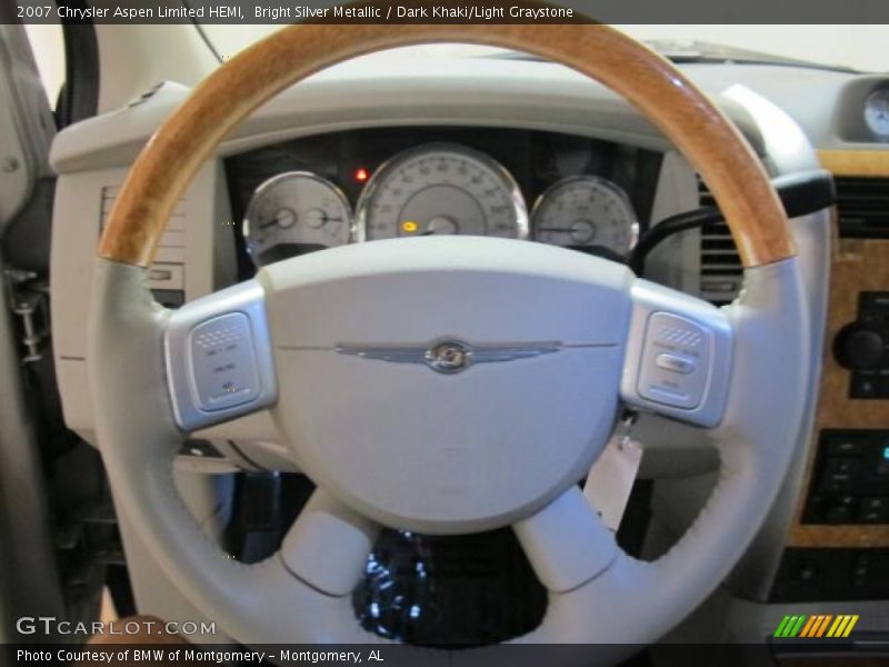 Bright Silver Metallic / Dark Khaki/Light Graystone 2007 Chrysler Aspen Limited HEMI