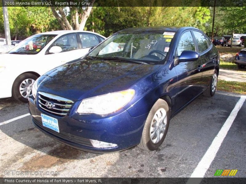 Regatta Blue / Gray 2010 Hyundai Elantra GLS