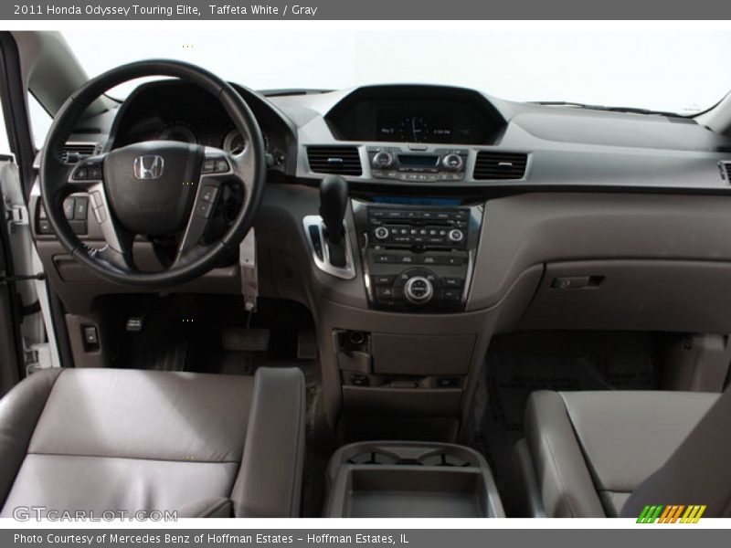 Taffeta White / Gray 2011 Honda Odyssey Touring Elite