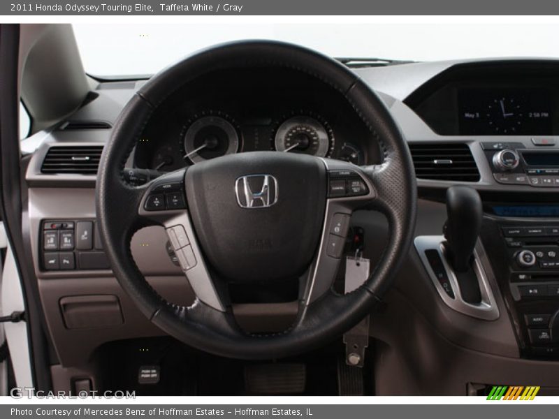 Taffeta White / Gray 2011 Honda Odyssey Touring Elite