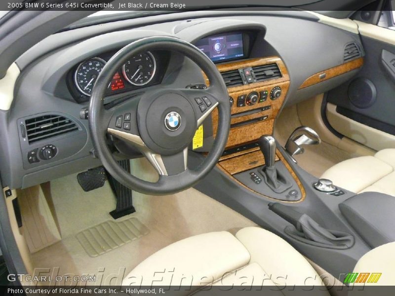 Jet Black / Cream Beige 2005 BMW 6 Series 645i Convertible