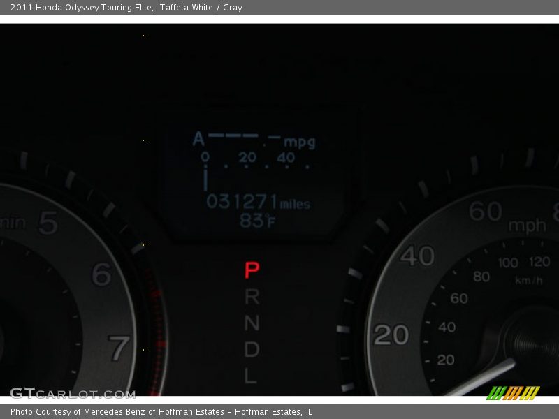 Taffeta White / Gray 2011 Honda Odyssey Touring Elite