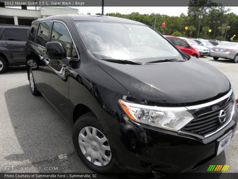Super Black / Beige 2012 Nissan Quest 3.5 S