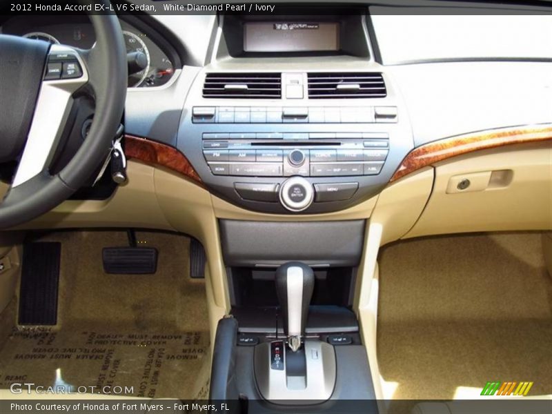 White Diamond Pearl / Ivory 2012 Honda Accord EX-L V6 Sedan