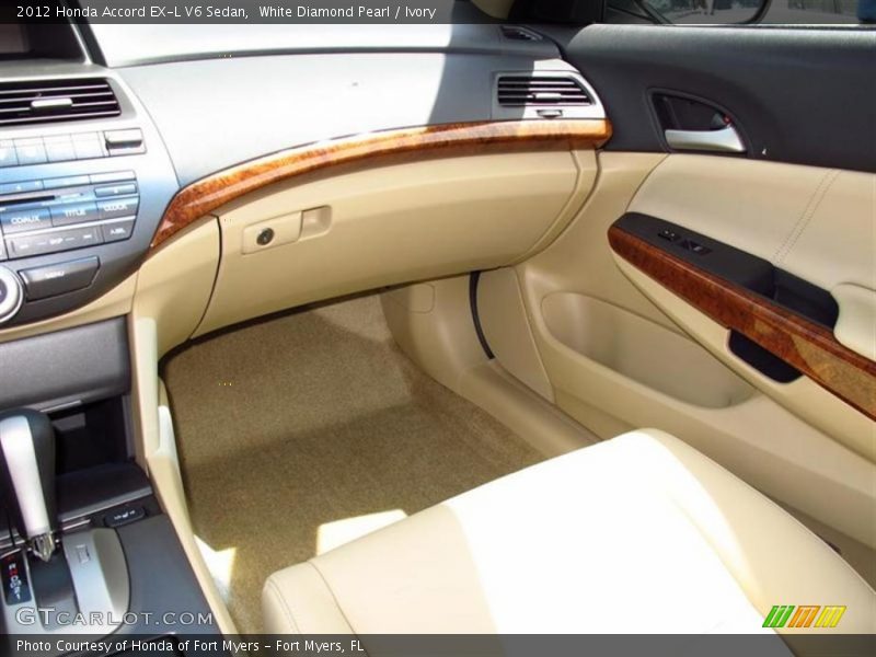 White Diamond Pearl / Ivory 2012 Honda Accord EX-L V6 Sedan