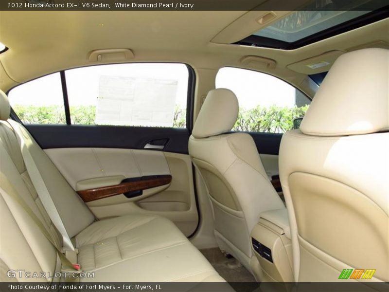White Diamond Pearl / Ivory 2012 Honda Accord EX-L V6 Sedan