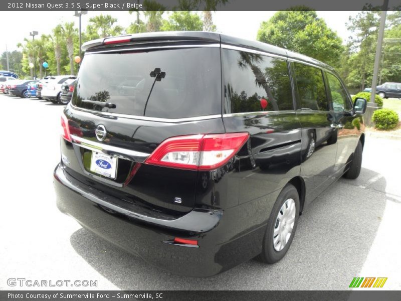 Super Black / Beige 2012 Nissan Quest 3.5 S