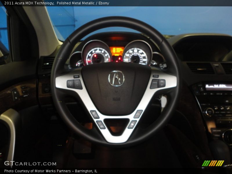 Polished Metal Metallic / Ebony 2011 Acura MDX Technology