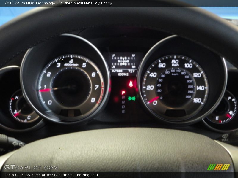 Polished Metal Metallic / Ebony 2011 Acura MDX Technology