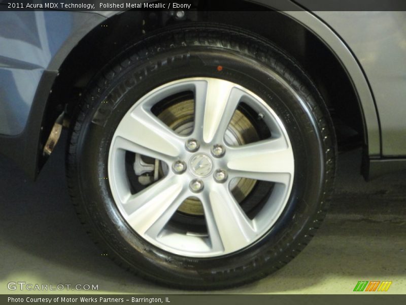 Polished Metal Metallic / Ebony 2011 Acura MDX Technology