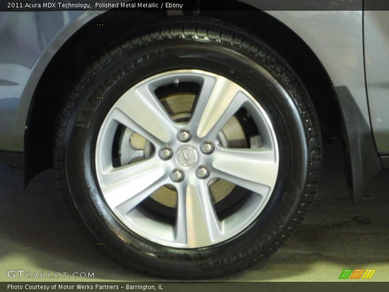 Polished Metal Metallic / Ebony 2011 Acura MDX Technology