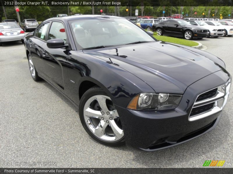 Blackberry Pearl / Black/Light Frost Beige 2012 Dodge Charger R/T