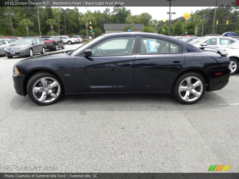 Blackberry Pearl / Black/Light Frost Beige 2012 Dodge Charger R/T