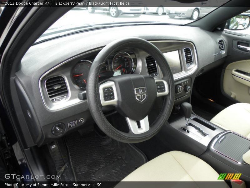 Blackberry Pearl / Black/Light Frost Beige 2012 Dodge Charger R/T