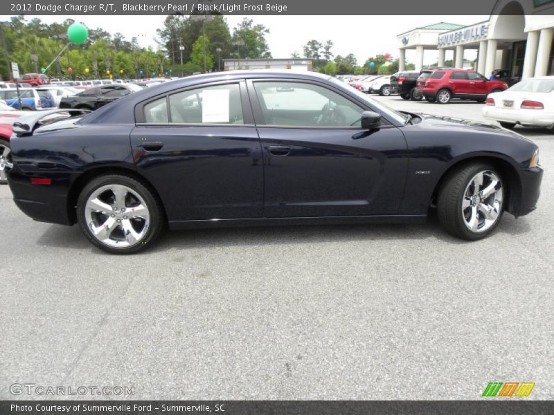 Blackberry Pearl / Black/Light Frost Beige 2012 Dodge Charger R/T