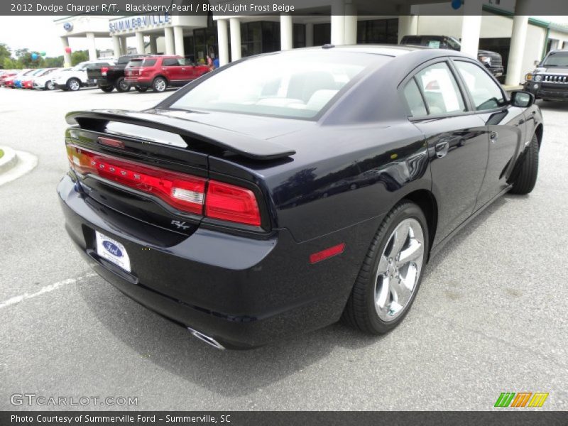 Blackberry Pearl / Black/Light Frost Beige 2012 Dodge Charger R/T