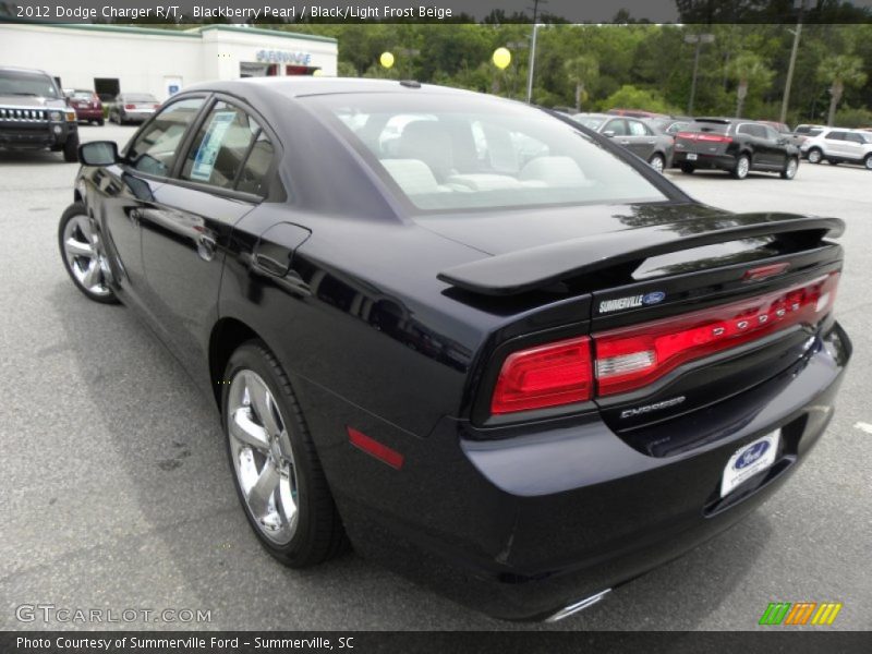 Blackberry Pearl / Black/Light Frost Beige 2012 Dodge Charger R/T