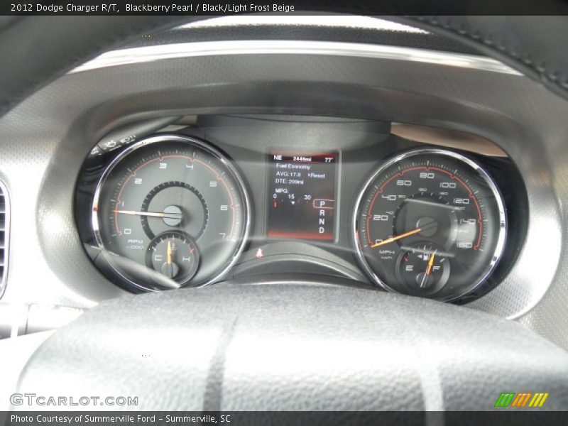 Blackberry Pearl / Black/Light Frost Beige 2012 Dodge Charger R/T