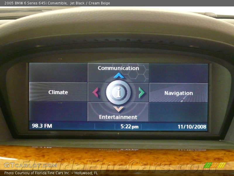 Jet Black / Cream Beige 2005 BMW 6 Series 645i Convertible
