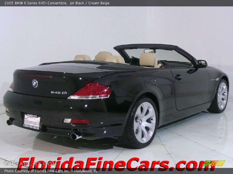 Jet Black / Cream Beige 2005 BMW 6 Series 645i Convertible