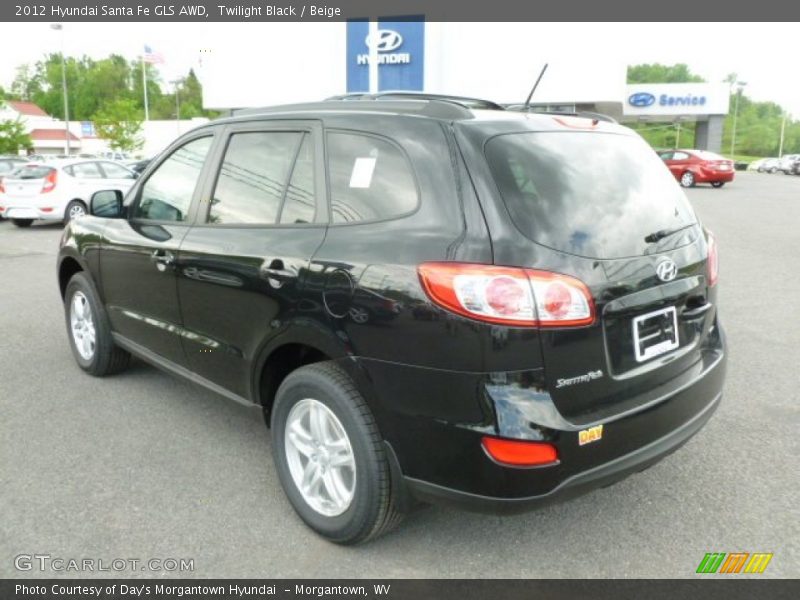 Twilight Black / Beige 2012 Hyundai Santa Fe GLS AWD