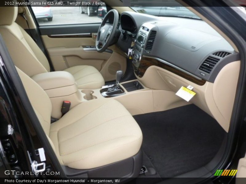 Twilight Black / Beige 2012 Hyundai Santa Fe GLS AWD