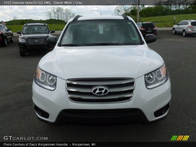 Glacier White / Gray 2012 Hyundai Santa Fe GLS AWD