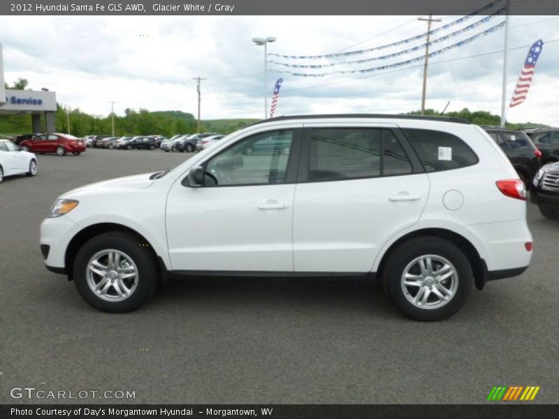 Glacier White / Gray 2012 Hyundai Santa Fe GLS AWD