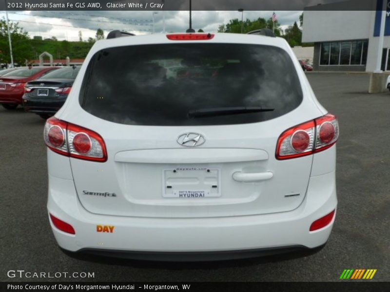 Glacier White / Gray 2012 Hyundai Santa Fe GLS AWD