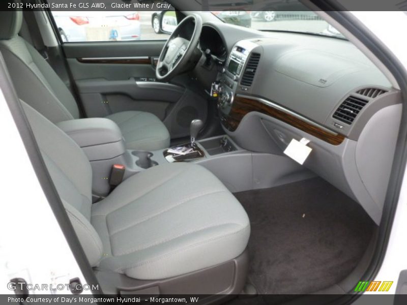 Glacier White / Gray 2012 Hyundai Santa Fe GLS AWD