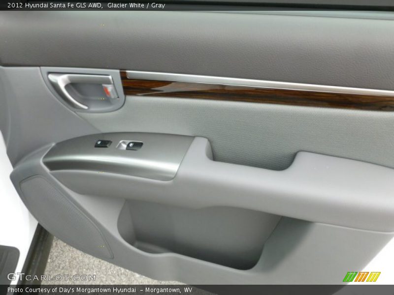 Glacier White / Gray 2012 Hyundai Santa Fe GLS AWD