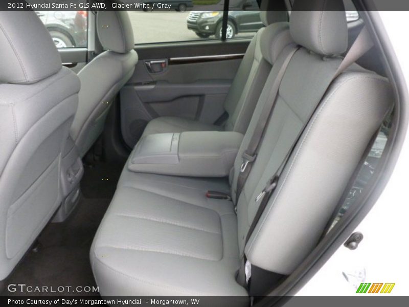 Glacier White / Gray 2012 Hyundai Santa Fe GLS AWD