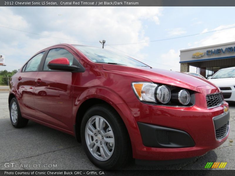 Crystal Red Tintcoat / Jet Black/Dark Titanium 2012 Chevrolet Sonic LS Sedan