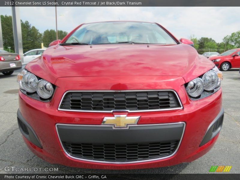 Crystal Red Tintcoat / Jet Black/Dark Titanium 2012 Chevrolet Sonic LS Sedan