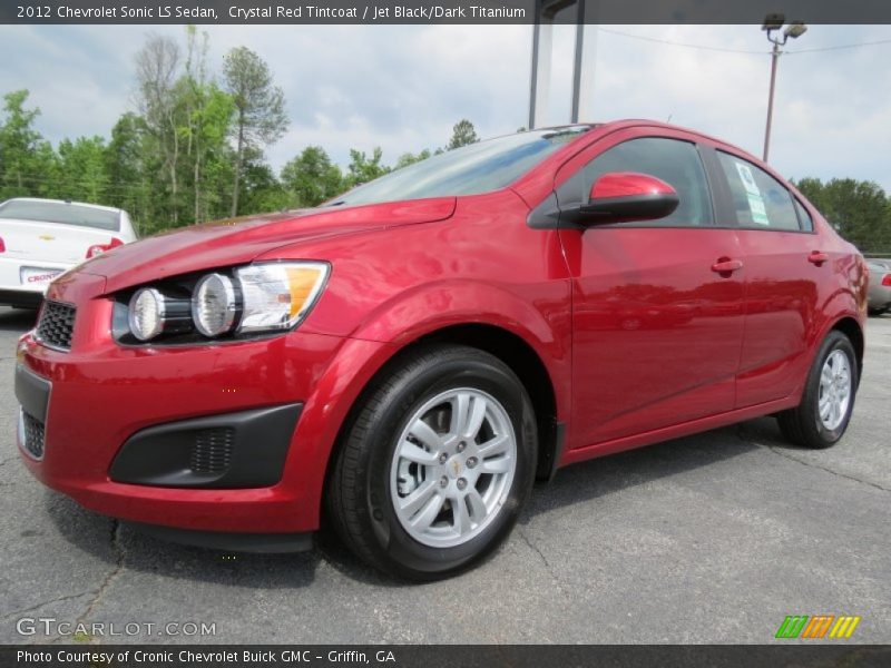 Crystal Red Tintcoat / Jet Black/Dark Titanium 2012 Chevrolet Sonic LS Sedan