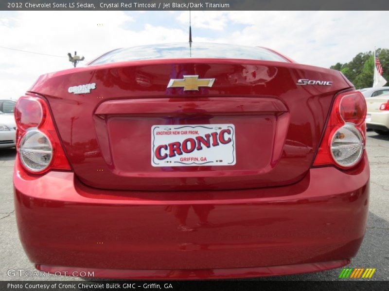 Crystal Red Tintcoat / Jet Black/Dark Titanium 2012 Chevrolet Sonic LS Sedan