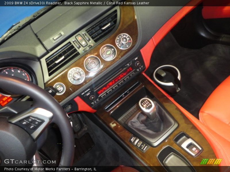 Black Sapphire Metallic / Coral Red Kansas Leather 2009 BMW Z4 sDrive30i Roadster