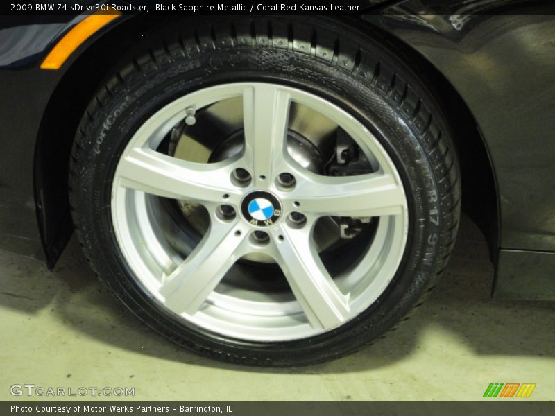 Black Sapphire Metallic / Coral Red Kansas Leather 2009 BMW Z4 sDrive30i Roadster