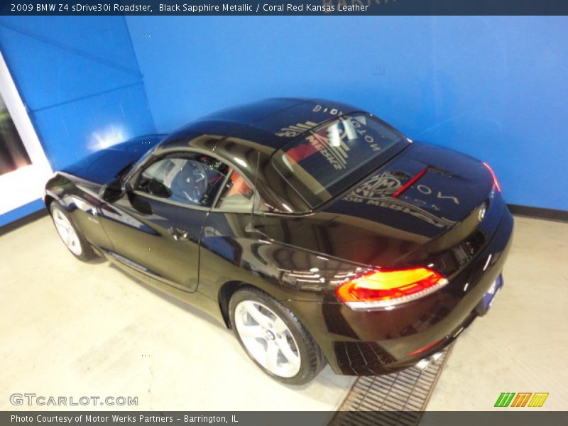 Black Sapphire Metallic / Coral Red Kansas Leather 2009 BMW Z4 sDrive30i Roadster