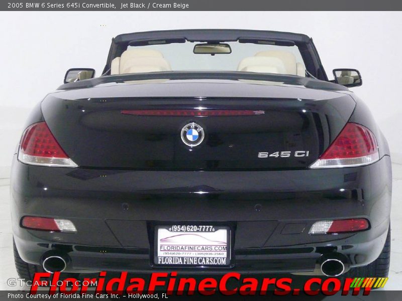 Jet Black / Cream Beige 2005 BMW 6 Series 645i Convertible