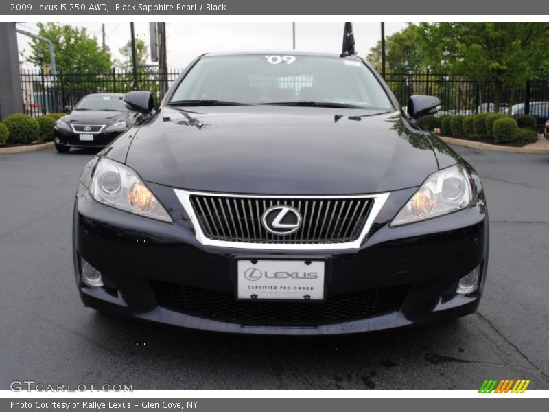 Black Sapphire Pearl / Black 2009 Lexus IS 250 AWD