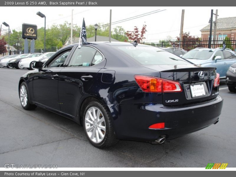 Black Sapphire Pearl / Black 2009 Lexus IS 250 AWD