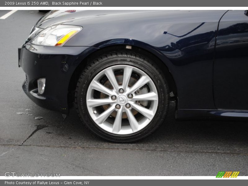 Black Sapphire Pearl / Black 2009 Lexus IS 250 AWD