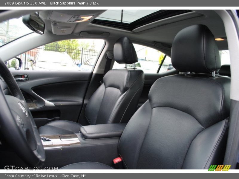 Black Sapphire Pearl / Black 2009 Lexus IS 250 AWD