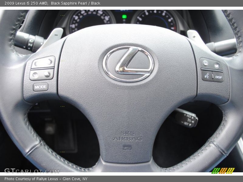 Black Sapphire Pearl / Black 2009 Lexus IS 250 AWD