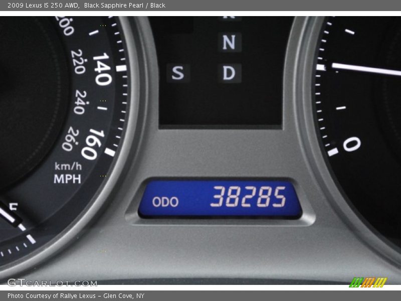 Black Sapphire Pearl / Black 2009 Lexus IS 250 AWD
