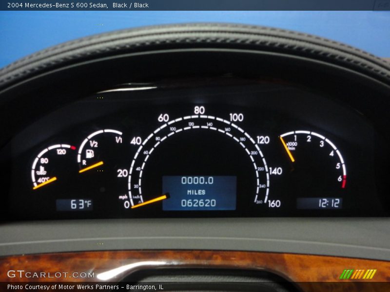  2004 S 600 Sedan 600 Sedan Gauges