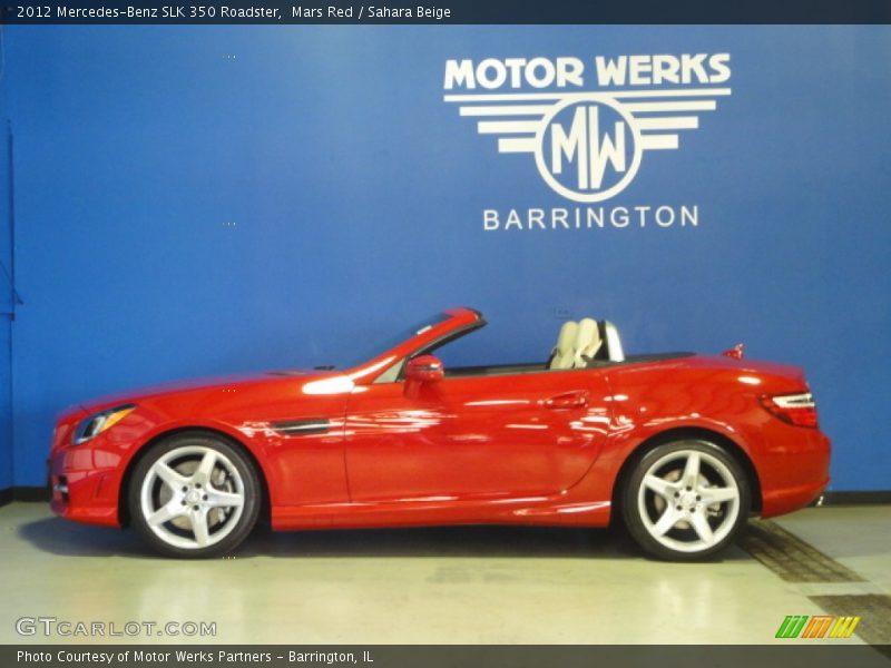 Mars Red / Sahara Beige 2012 Mercedes-Benz SLK 350 Roadster